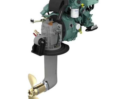 A Volvo Penta saildrive engine