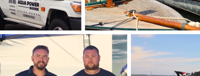 Collage of various activities at the Paynesville Boat Rally.